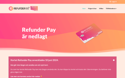 Refunder Pay läggs ner